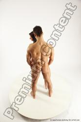 Nude Woman - Man White Standing poses - ALL Muscular Short Brown Standing poses - simple Multi angles poses Realistic